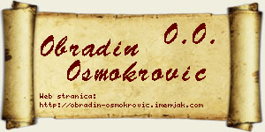 Obradin Osmokrović vizit kartica